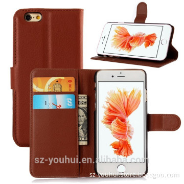 Factory direct sale folio PU leather stand case for iphone 7 plus